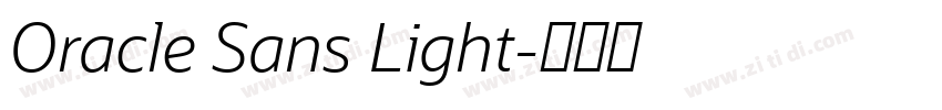 Oracle Sans Light字体转换